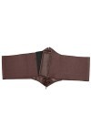 HANERDUN Ceinture Corset pour Femme Cuir Corset à Lacets Ceinture Élastique Ceinture Rétro Cinch Quatre Tailles - Marron Brun