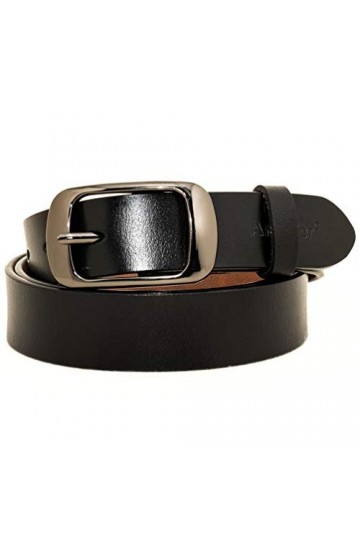 AmyKer Ceinture en cuir véritable pour femme 2,8 3,3 cm avec boucle en alliage pour jeans, shorts, pantalons, robe, cadeau, N