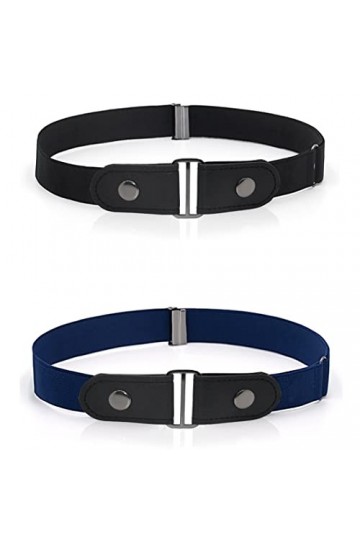 QQWW Ceintures Élastiques, 2 Pièces Ceinture Sans Boucle Élastique, Ceintures Sans Boucle, Ceinture Ajustable Sans Boucle, Ce