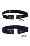 QQWW Ceintures Élastiques, 2 Pièces Ceinture Sans Boucle Élastique, Ceintures Sans Boucle, Ceinture Ajustable Sans Boucle, Ce