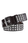Newellsail Ceinture Cloutée Ceinture à Rivets Rock Ceinture Punk en Cuir PU avec Clous Pyramidaux Brillante pour Femme et Hom
