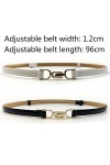 Babioms 2 pcs Ceinture pour femme élégante ceinture élastique ceinture femme Ceinture Femme en cuir avec boucle en métal doré