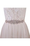 TOPQUEEN S325 Ceinture de mariée avec strass scintillants, Blanc., taille unique