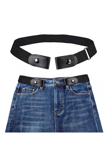 Ceinture élastique invisible sans boucle pour jeans en cuir véritable