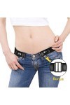 Ceinture élastique invisible sans boucle pour jeans en cuir véritable