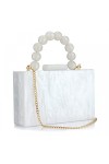 Sac à main élégant en acrylique pour femme, pour fête, mariage, shopping, sac à main, sac à bandoulière avec sangle de chaîne