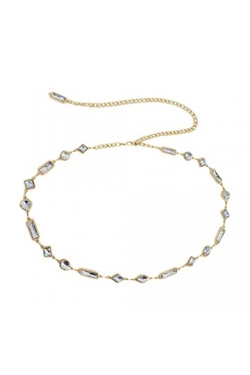 MEGAUK Ceinture de mariée en strass pour femme - Idéale pour robe de mariage, fête, demoiselle dhonneur, Argent 06814, taill