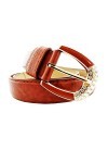 Lovelegis Ceinture femme - marron - pour jeans - simili cuir - boucle strass Idée cadeau de Noël et anniversaire