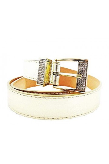 Lovelegis Ceinture femme - sexy - couleur or - simili cuir - boucle strass - idée cadeau Noël et anniversaire