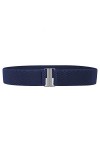 Kyeygwo - Ceinture élastique pour femme - Avec boucle plate - 4&nbsp;cm de large - Ceinture élastique - Pour robe, jeans, pantalon