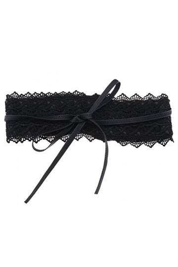eMagTech Ceinture en dentelle pour femme - Ceinture en cuir pour femme - Tour de taille de 60 à 95 cm - Vêtements dété - Jup