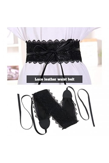 eMagTech Ceinture en dentelle pour femme - Ceinture en cuir pour femme - Tour de taille de 60 à 95 cm - Vêtements dété - Jup
