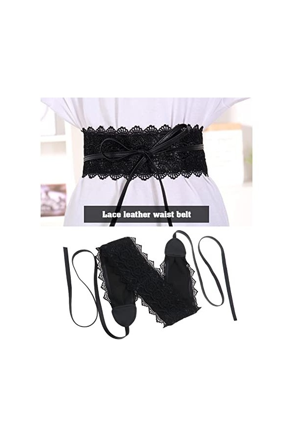 eMagTech Ceinture en dentelle pour femme - Ceinture en cuir pour femme - Tour de taille de 60 à 95 cm - Vêtements dété - Jup