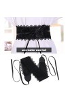 eMagTech Ceinture en dentelle pour femme - Ceinture en cuir pour femme - Tour de taille de 60 à 95 cm - Vêtements dété - Jup