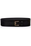 PIECES PCMARSHA Waist Belt Noos Ceinture, Noir/Détail : Doré, 75 Femme