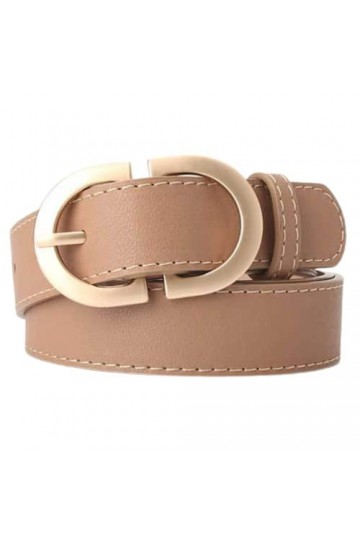 CHENGZI Ceinture pour femme rétro vintage avec boucle en métal pour robes, jeans, kaki, taille unique