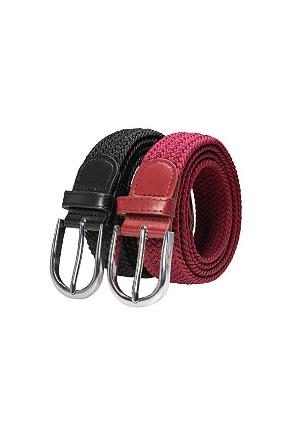 RBOCOTT Ceinture en Tissu Élastique,Ceintures Élastiques Tressées,Ceinture Tressées Extensible pour Hommes et Femmes,Ceinture