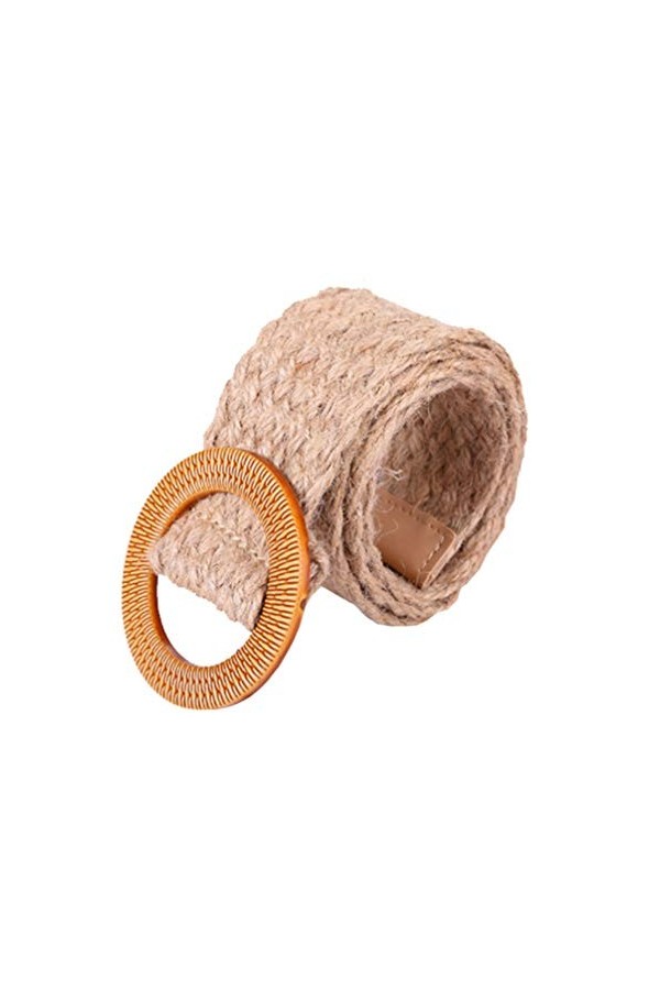 SOIMISS De Paille Tissé Taille Ceinture Vintage Chanvre Corde Élastique Stretch Tressé Maigre Robe Ceinture De Mode Boho Acce