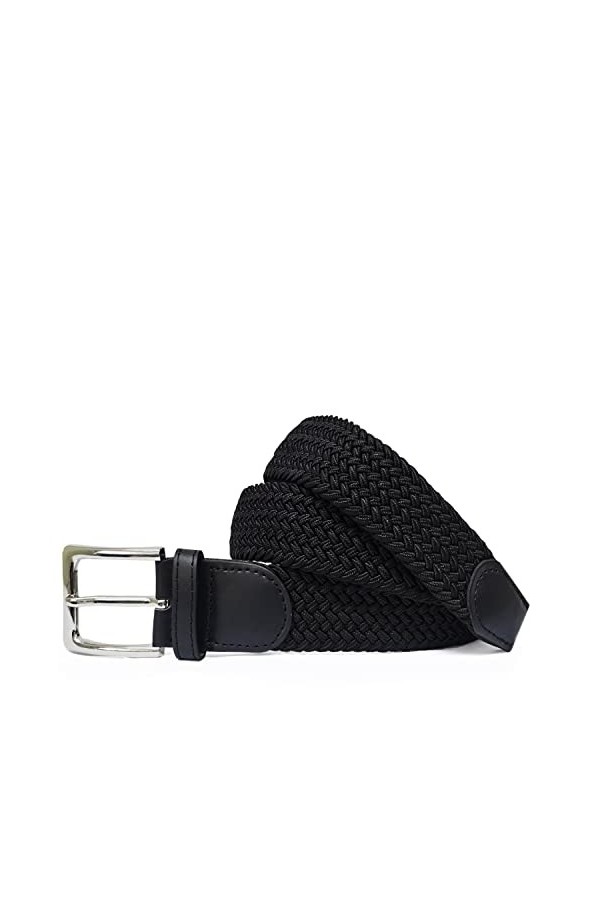 Glamexx24 Unisexe Tissu élastique Ceinture tressée Stretchbelt ceinture étirable pour les hommes et les femmes