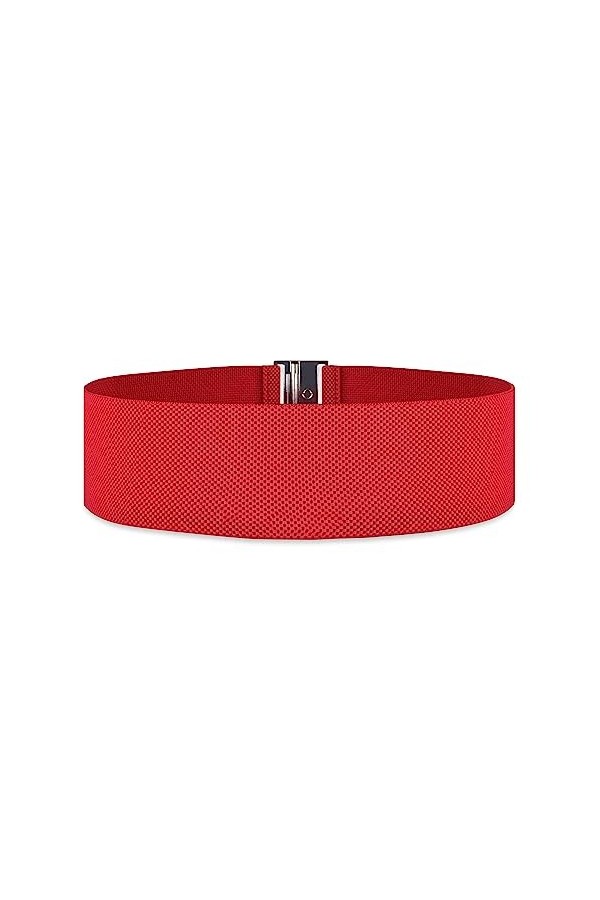 Bolerose Large Taille Ajustable Élastique extensible Ceinture Rétro Fermoir vertical Boucle Ceinture Rouge, S 