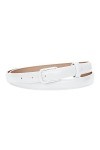 XZQTIVE Ceinture skinny pour femme Jeans fine en cuir avec boucle en métal noir, 3 - Blanc., M: 110cm Passt Taillengröße 88-1