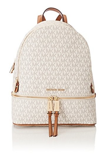 Michael Kors Rhea Zip, Backpack Femme, Blanc Vanilla , 12.7x31.8x24.1 Centimeters W x H x L 