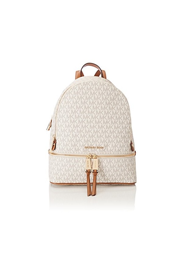 Michael Kors Rhea Zip, Backpack Femme, Blanc Vanilla , 12.7x31.8x24.1 Centimeters W x H x L 