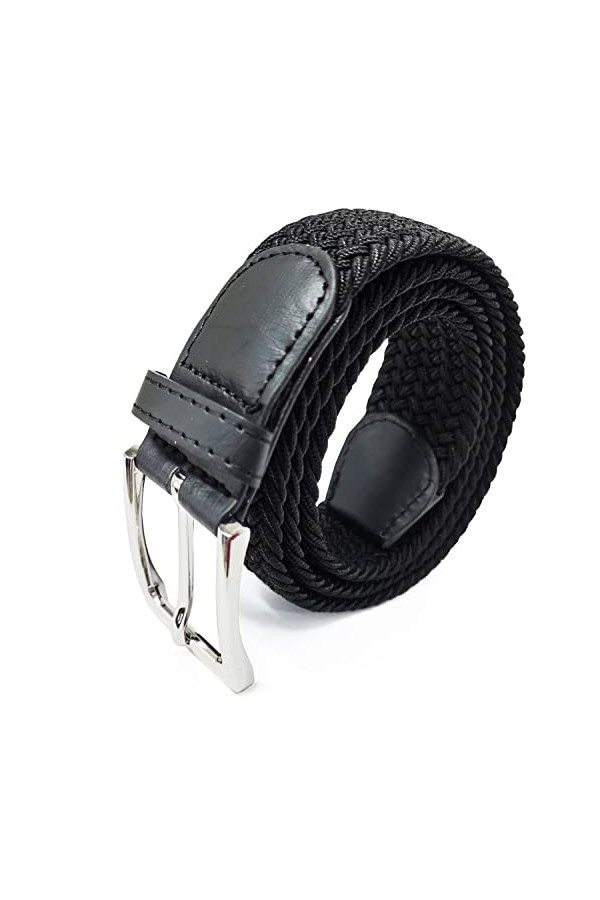 Glamexx24 Unisexe Tissu élastique Ceinture tressée Stretchbelt ceinture étirable pour les hommes et les femmes