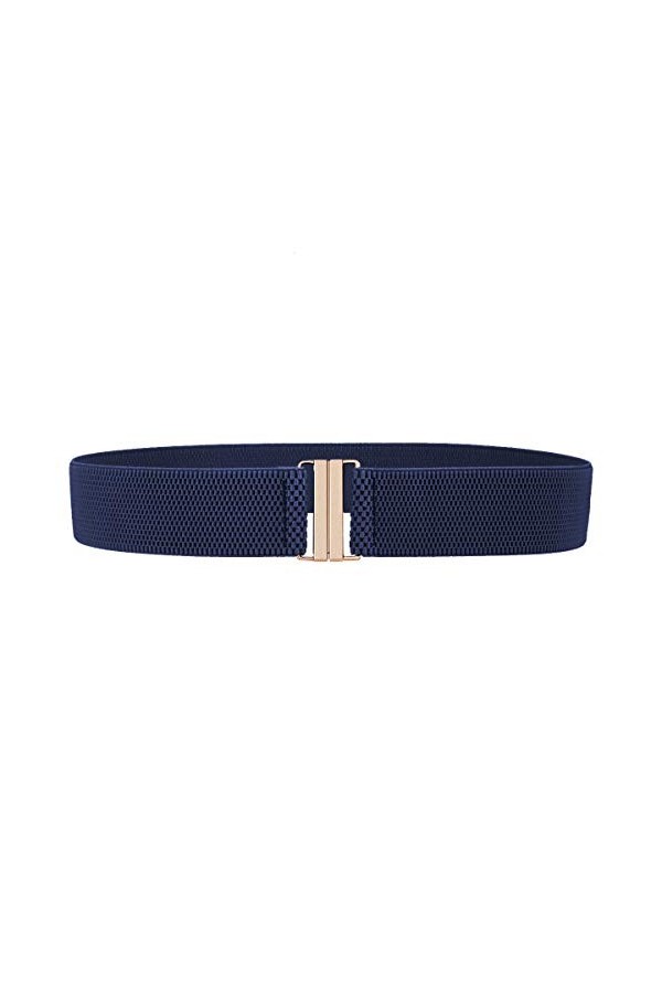 Kyeygwo - Ceinture élastique pour femme - Avec boucle plate - 4&nbsp;cm de large - Ceinture élastique - Pour robe, jeans, pantalon