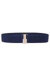 Kyeygwo - Ceinture élastique pour femme - Avec boucle plate - 4&nbsp;cm de large - Ceinture élastique - Pour robe, jeans, pantalon