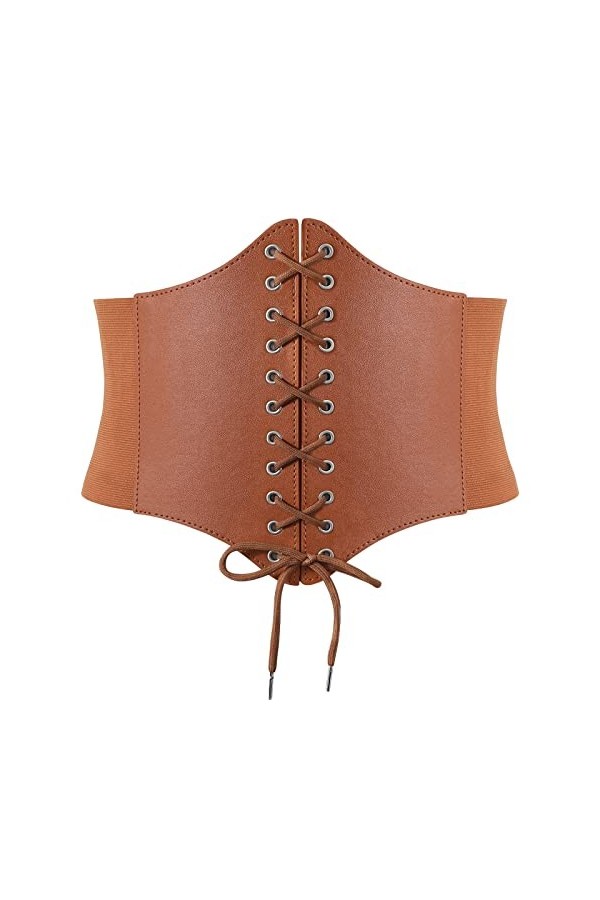 XZQTIVE Costume élastique pour femme - Ceinture médiévale - Ceinture Western Tied Waspie - Ceinture large RCA pour chemise, r