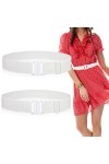 wlertcop Ceinture élastique invisible invisible pour femme - Ceinture élastique réglable pour homme et femme avec boucle plat