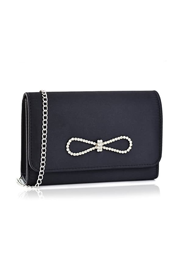 Milisente Sacs à main pour femme avec chaîne dépaule pour fête de mariage noir , Noir