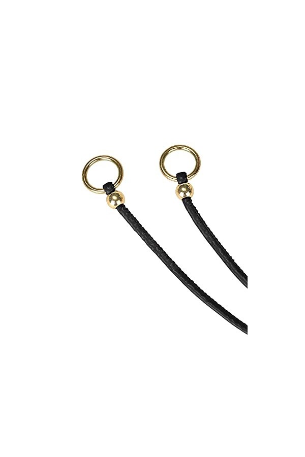 Allegra K Ceinture fine en cuir synthétique pour femme avec extrémités rondes à nouer soi-même, Noir , taille 36"