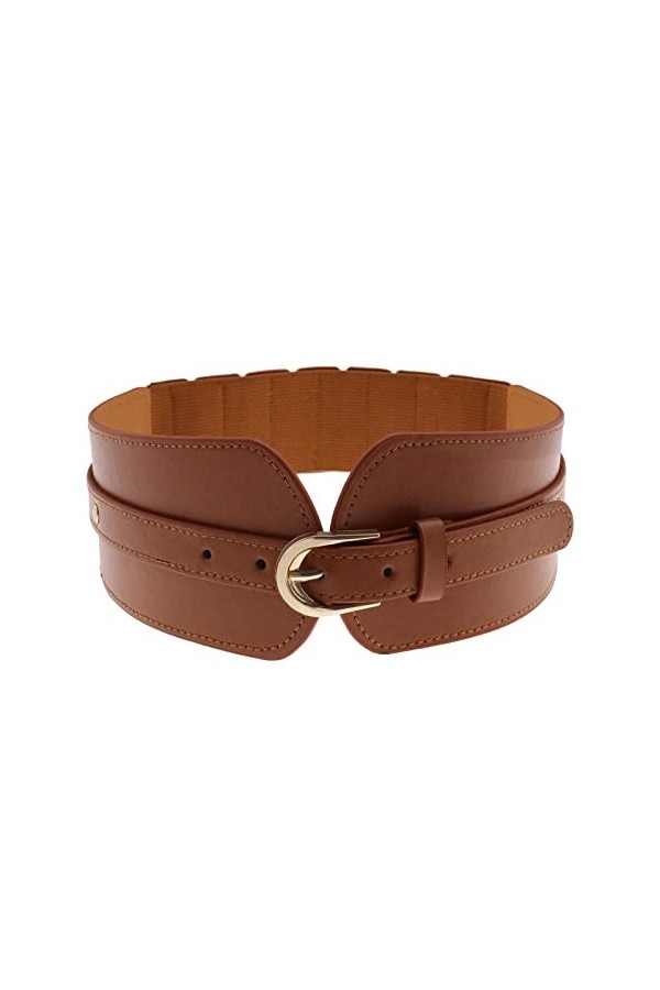 YINETTECH Large Ceinture Femmes Élastique Ceinture de Taille Décorative Dame Ceinture Extensible pour 70-80cm Taille Chemise 