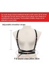 Ceinture Punk, Corset pour Femme en Cuir PU Noir Ceinture Réglable avec Cercle Gothique pour Dames Filles Cosplay Fête Rave C