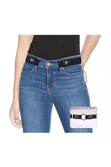 SUOSDEY Ceinture élastique pour femme, ceinture sans boucle, ceinture invisible pour jeans, pantalon, ceinture extensible rég