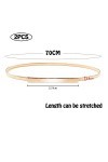 yeemeen 2 Pièces Ceinture Femme Ceinture en MéTal Ceinture éLastique Fine Ceinture DéCorative pour les Robes Or, Argent 