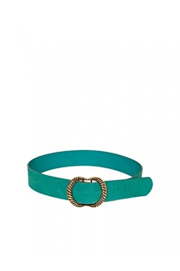 PIECES PCNIKKA Suede Jeans Belt FC Ceinture en Cuir, Bleu Canard, 90 Femme