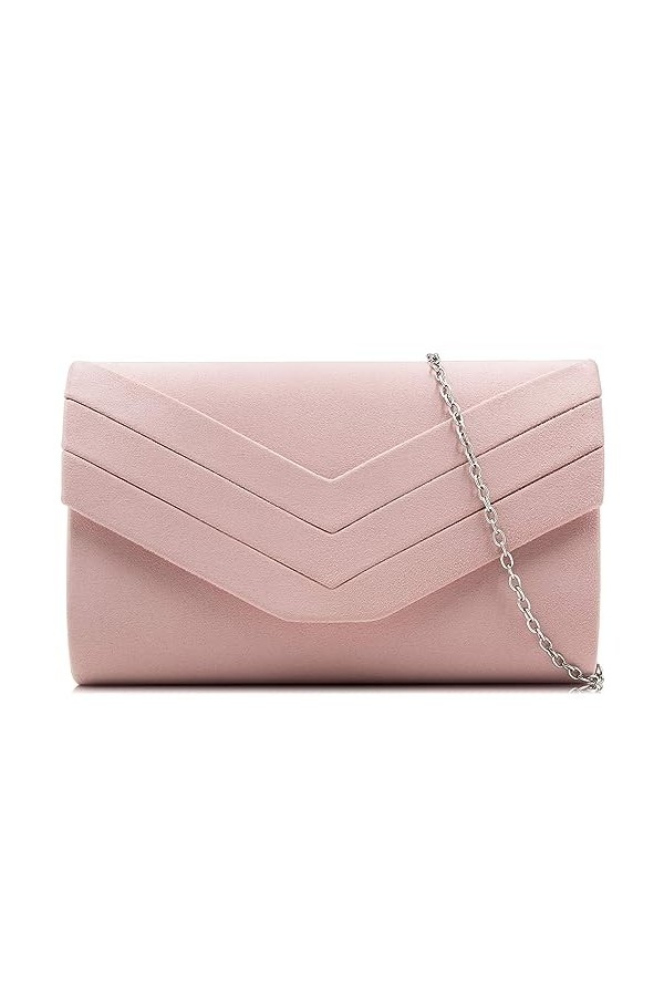 Milisente Sac à main en daim pour femme - Rose, Rose