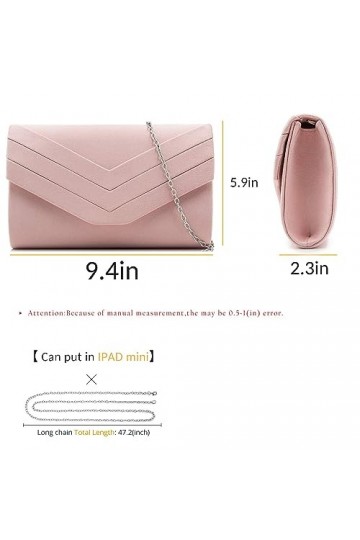 Milisente Sac à main en daim pour femme - Rose, Rose