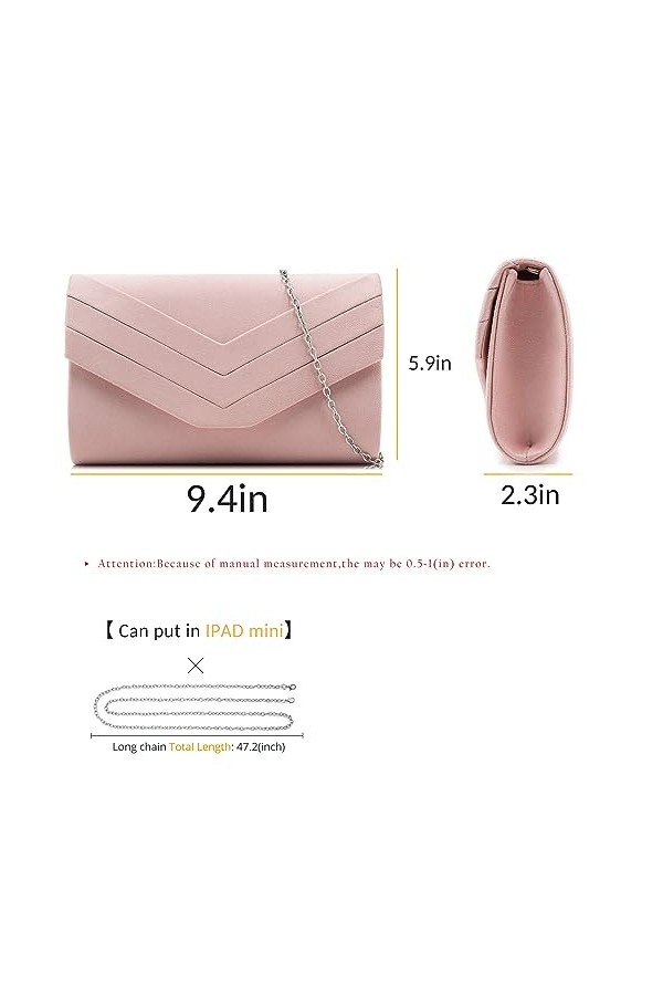 Milisente Sac à main en daim pour femme - Rose, Rose