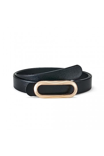 SYMOL Ceinture Femme Cuir Noir Blanc Véritable Ceintures Ceinturon Femme 24mm Jeans Casual Classique Rétro Noir 2, Taille:85