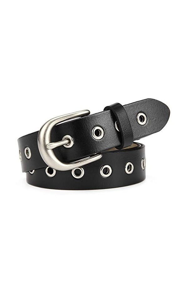 McFanBe Ceinture en Cuir Pour Dame Lady Dreess Jeans Avec Boucle en Alliage Pour 2,8cm de Largeur L:115cm Taille ajustée 95-