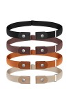 Udekit Pas de Boucle Ceinture élastique Extensible Taille Ceinture Boucle Libre pour Jeans Pantalons 3 pièces/ensemble 