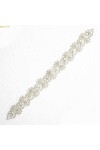 ShinyBeauty Strass Applique Ceinture Argent-306 Ceinture De Mariage Ceinture Cristal Strass Garniture Ceintures pour Femmes C