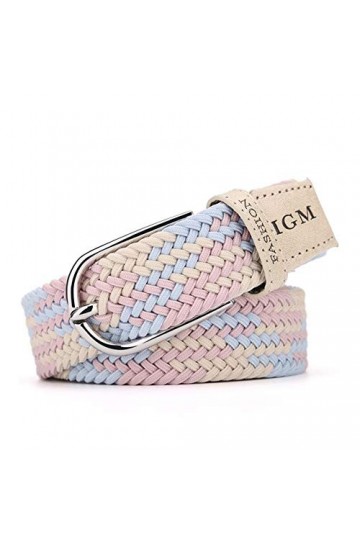 PACDE Western Candy Colors Ceinture élastique sans trous pour femme - - Small