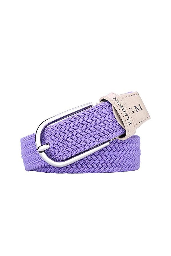 PACDE Western Candy Colors Ceinture élastique sans trous pour femme - - Small