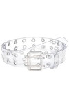 Ceinture de taille en gelée transparente large en PVC à la mode avec boucle fantaisie pour femmes filles trou Color2-One 