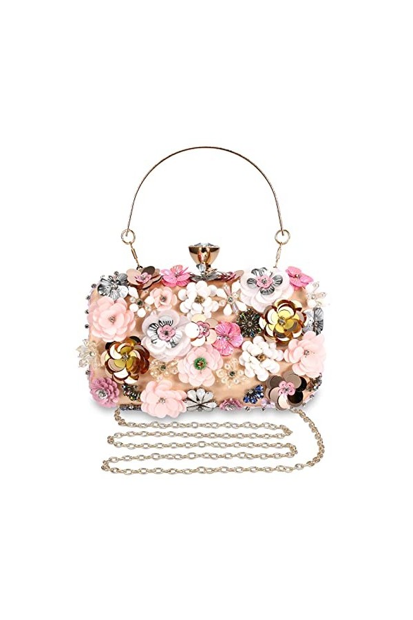 UBORSE Sac de Soirée Pochette Femme Soirée Mariage Sac à Main Femme Sac Porté épaule Sac Bandoulière Chaîne Démontable Superb